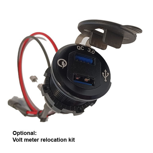 Volt Meter Relocation,  Harley motorcycle audio system Kit Compatible with Select 2014+ Road Glide, Street Glide, Ultra & CVO Motorcycles