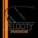 Front speaker wiring harness for 14-up Harley baggers and aftermarket amp connection